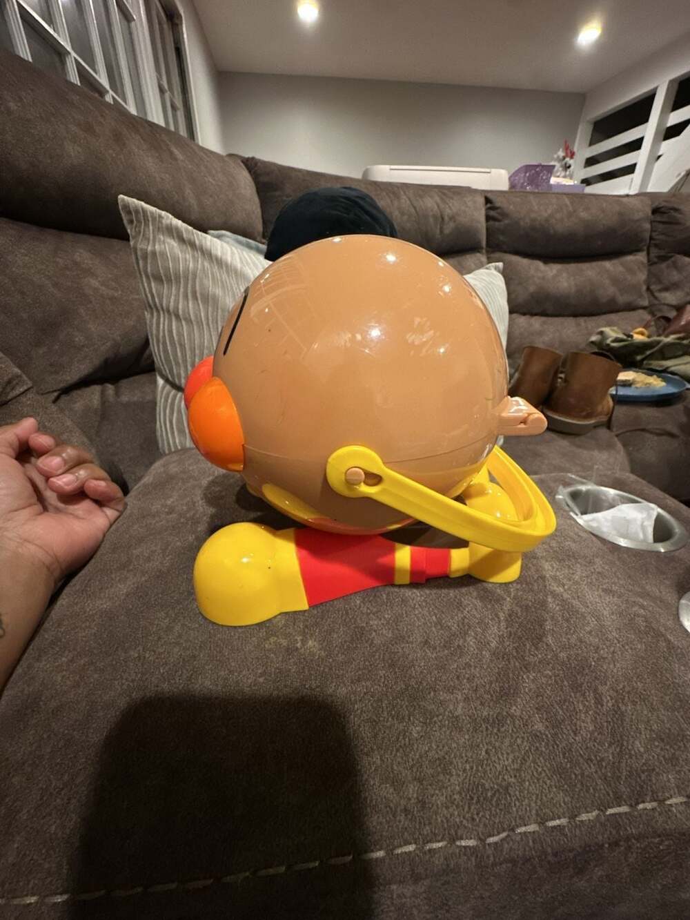 Anpanman Character Head Storage Bucket Container with Handle - Picture 5 of 7